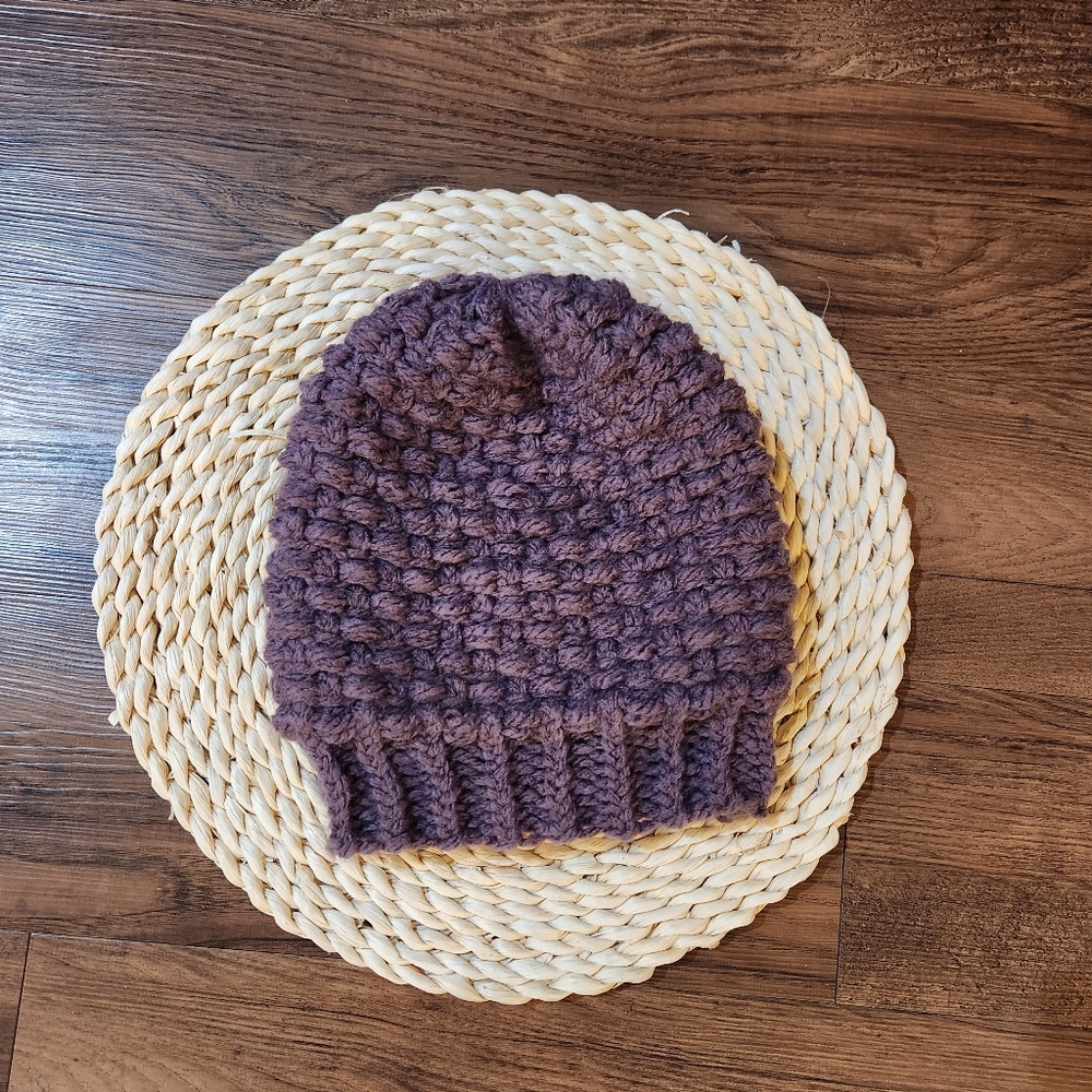 Cozy Purple Knit Beanie